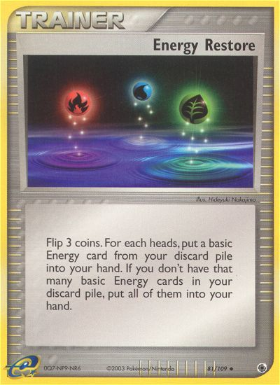 Energy Restore (81/109) [EX: Ruby & Sapphire] | Dumpster Cat Games
