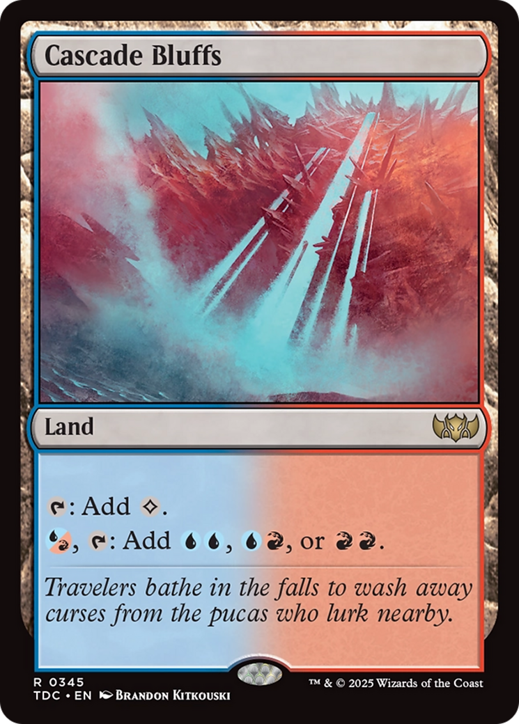 Cascade Bluffs [Tarkir: Dragonstorm Commander] | Dumpster Cat Games