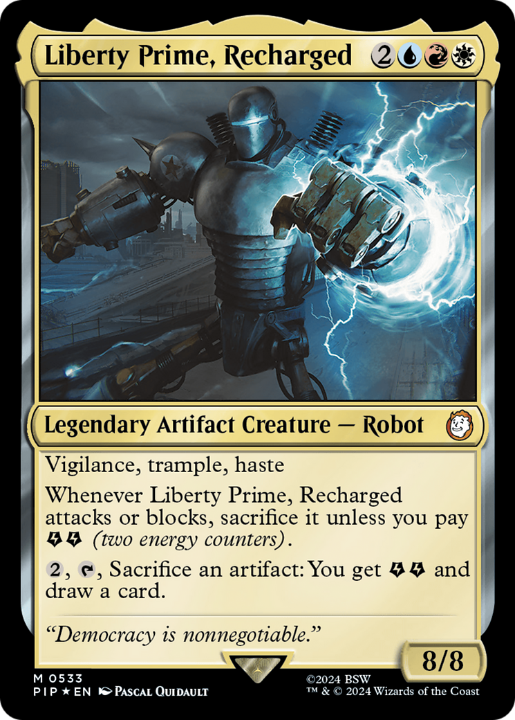 Liberty Prime, Recharged (Surge Foil) [Fallout] | Dumpster Cat Games