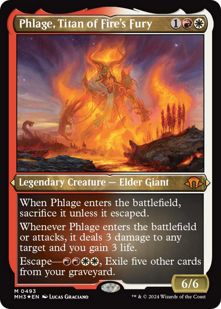Phlage, Titan of Fire's Fury (Foil Etched) [Modern Horizons 3] | Dumpster Cat Games
