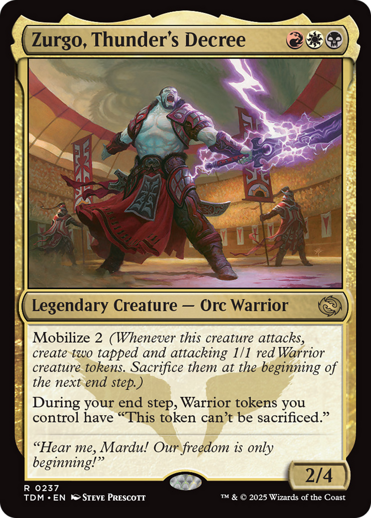 Zurgo, Thunder's Decree [Tarkir: Dragonstorm] | Dumpster Cat Games