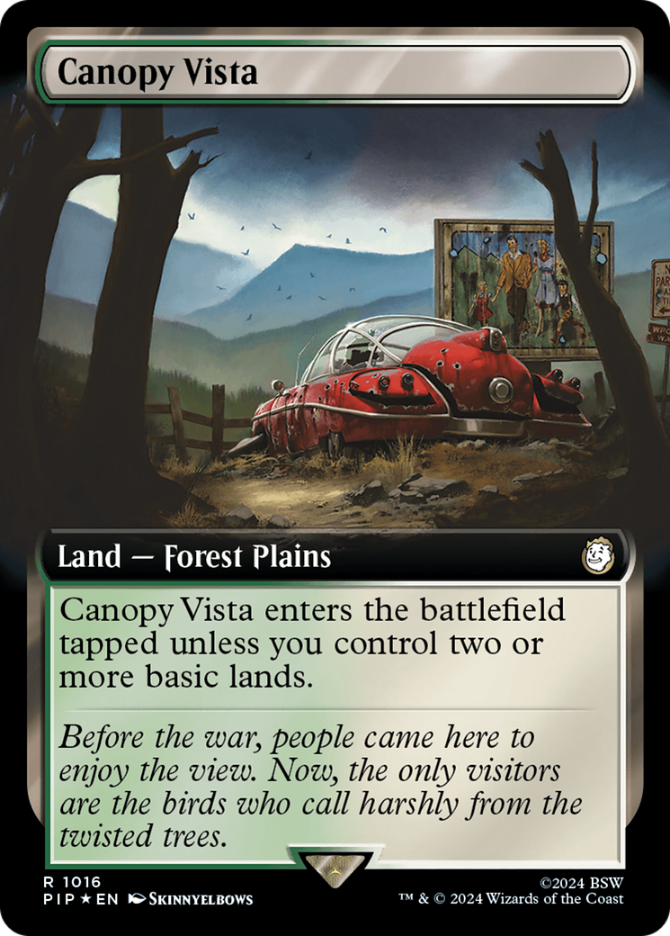 Canopy Vista (Extended Art) (Surge Foil) [Fallout] | Dumpster Cat Games