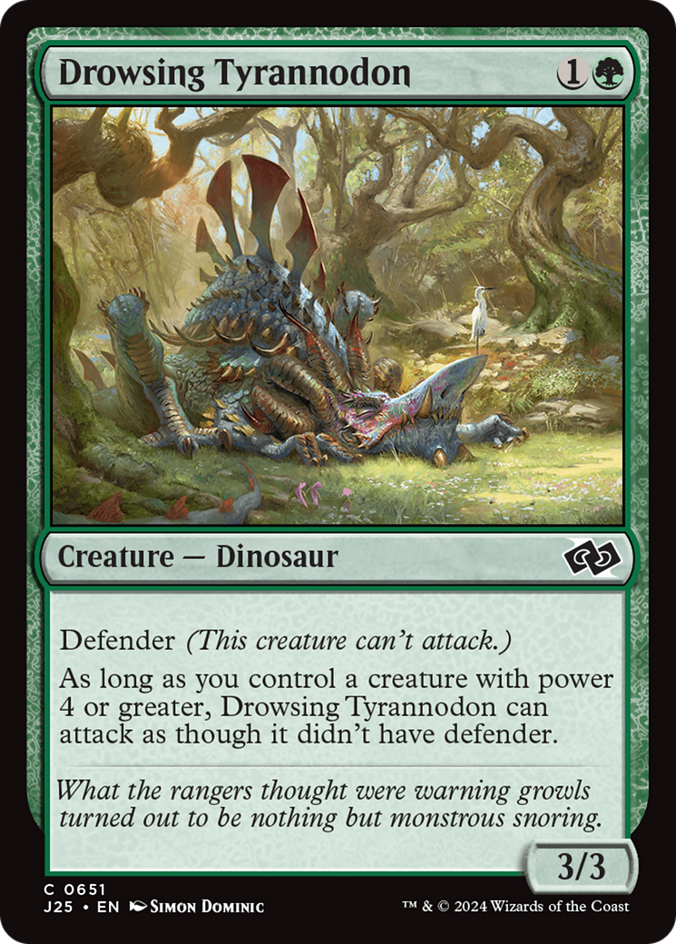 Drowsing Tyrannodon [Foundations Jumpstart] | Dumpster Cat Games