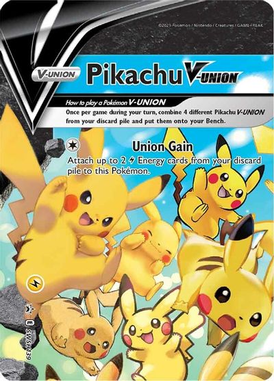 Pikachu V-UNION (SWSH139) (Celebrations) [Sword & Shield: Black Star Promos] | Dumpster Cat Games