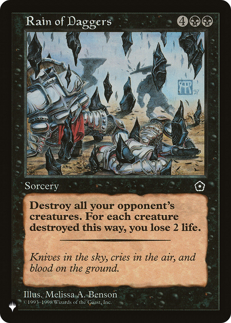 Rain of Daggers [The List] | Dumpster Cat Games