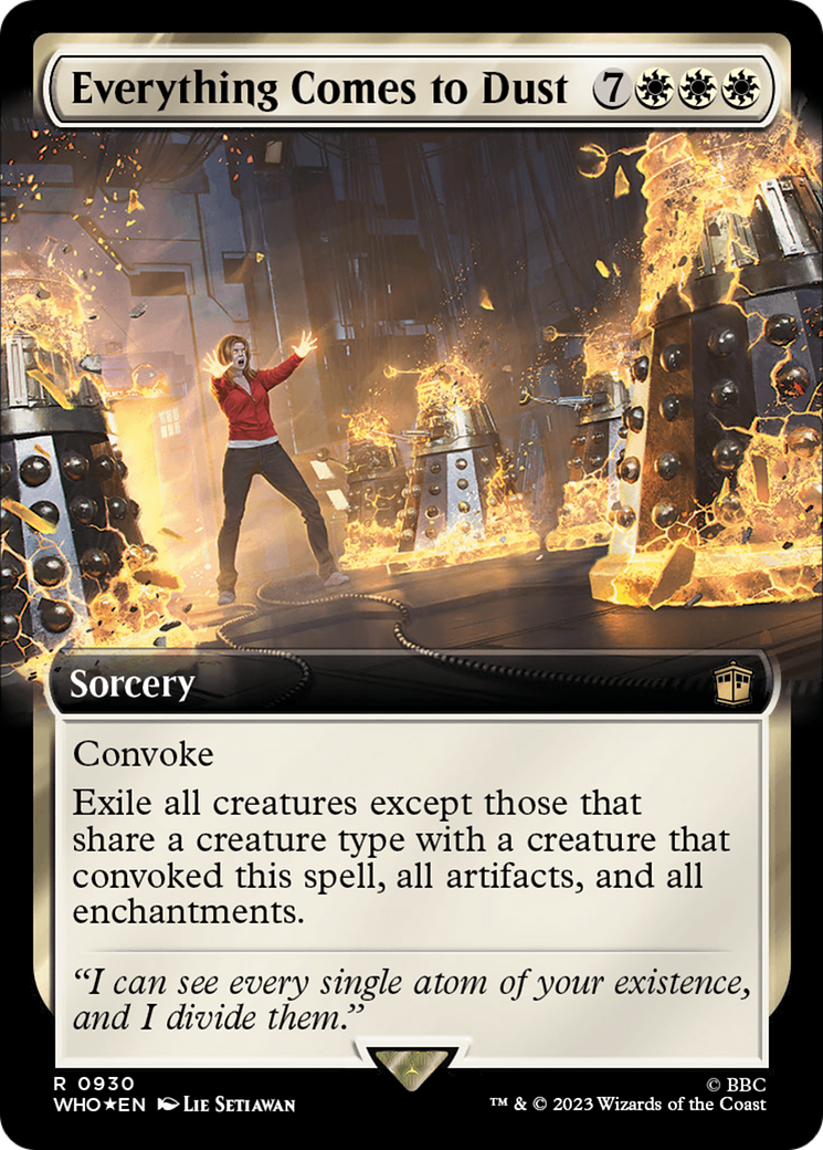 Everything Comes to Dust (Extended Art) (Surge Foil) [Doctor Who] | Dumpster Cat Games
