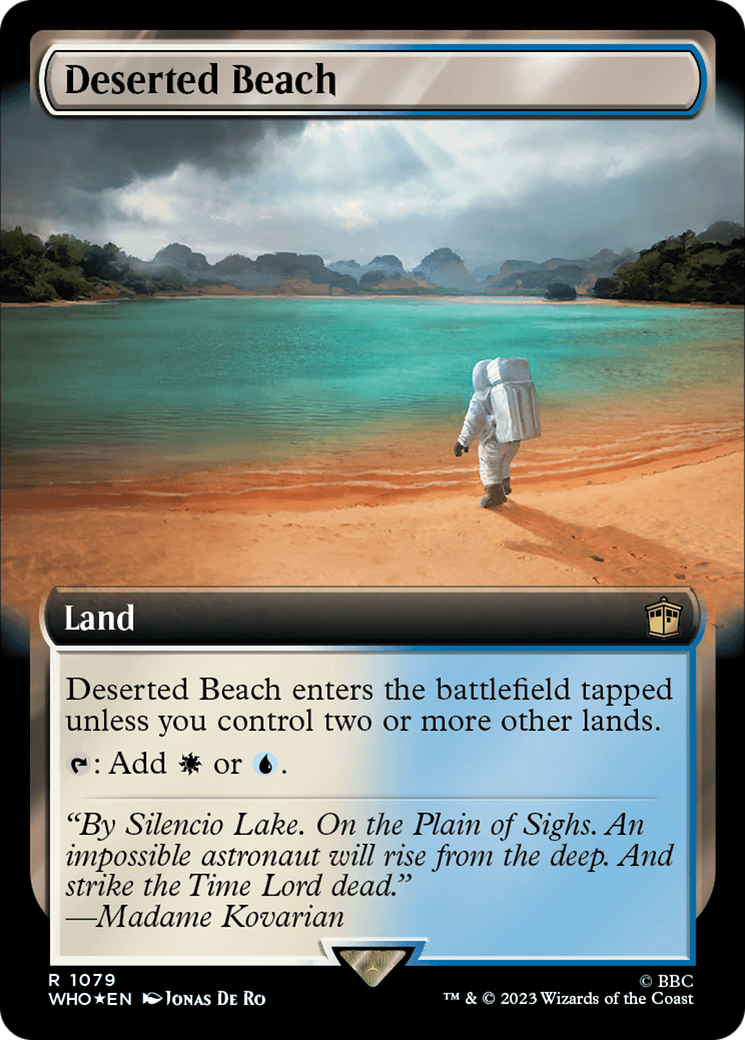Deserted Beach (Extended Art) (Surge Foil) [Doctor Who] | Dumpster Cat Games