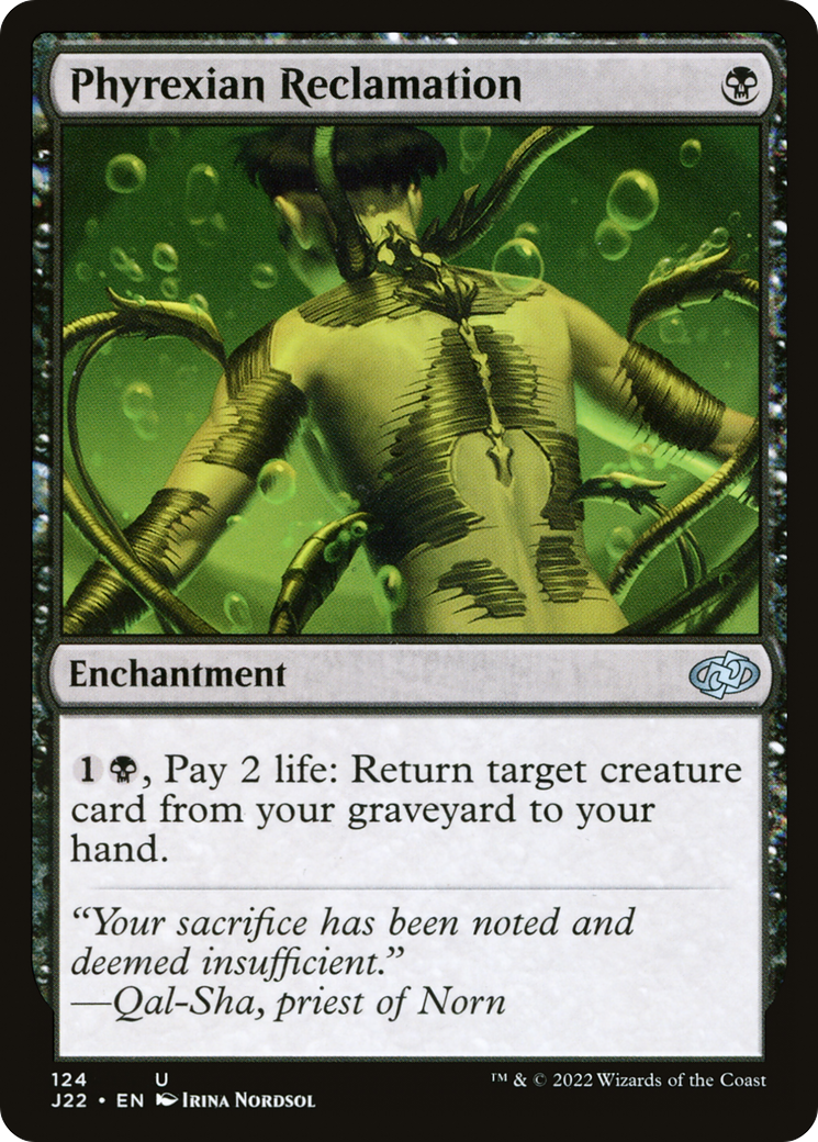 Phyrexian Reclamation [Jumpstart 2022] | Dumpster Cat Games