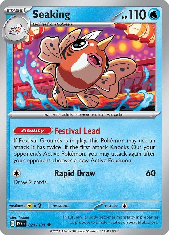 Seaking (021/131) [Scarlet & Violet: Prismatic Evolutions] | Dumpster Cat Games