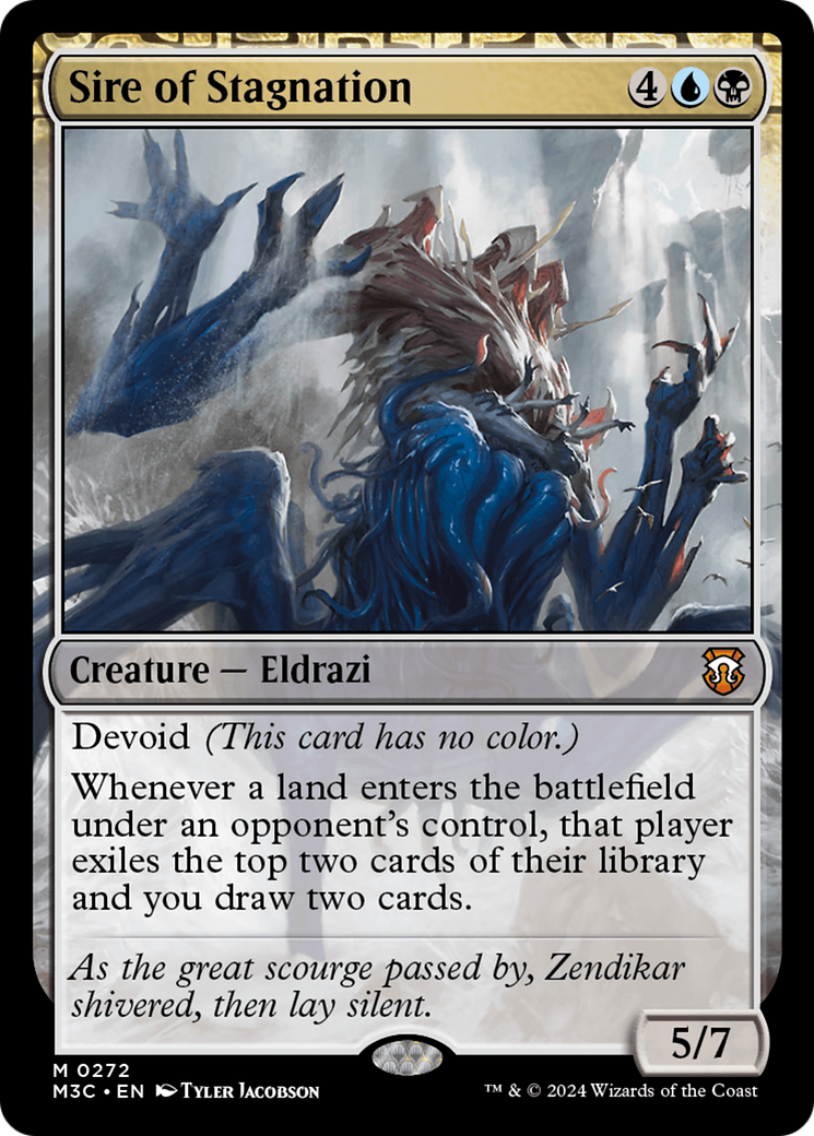 Sire of Stagnation (Ripple Foil) [Modern Horizons 3 Commander] | Dumpster Cat Games