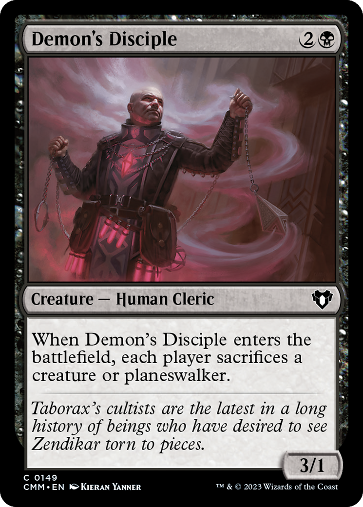 Demon's Disciple [Commander Masters] | Dumpster Cat Games