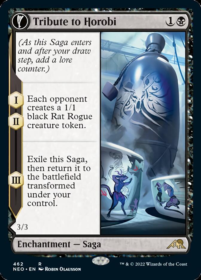 Tribute to Horobi // Echo of Death's Wail (Extended Art) [Kamigawa: Neon Dynasty] | Dumpster Cat Games