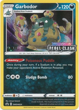 Garbodor (SWSH025) (Staff Prerelease Promo) [Sword & Shield: Black Star Promos] | Dumpster Cat Games