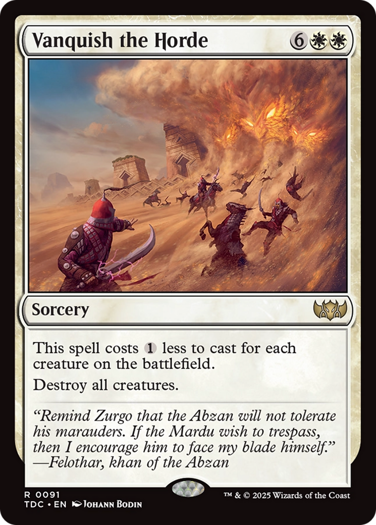 Vanquish the Horde [Tarkir: Dragonstorm Commander] | Dumpster Cat Games
