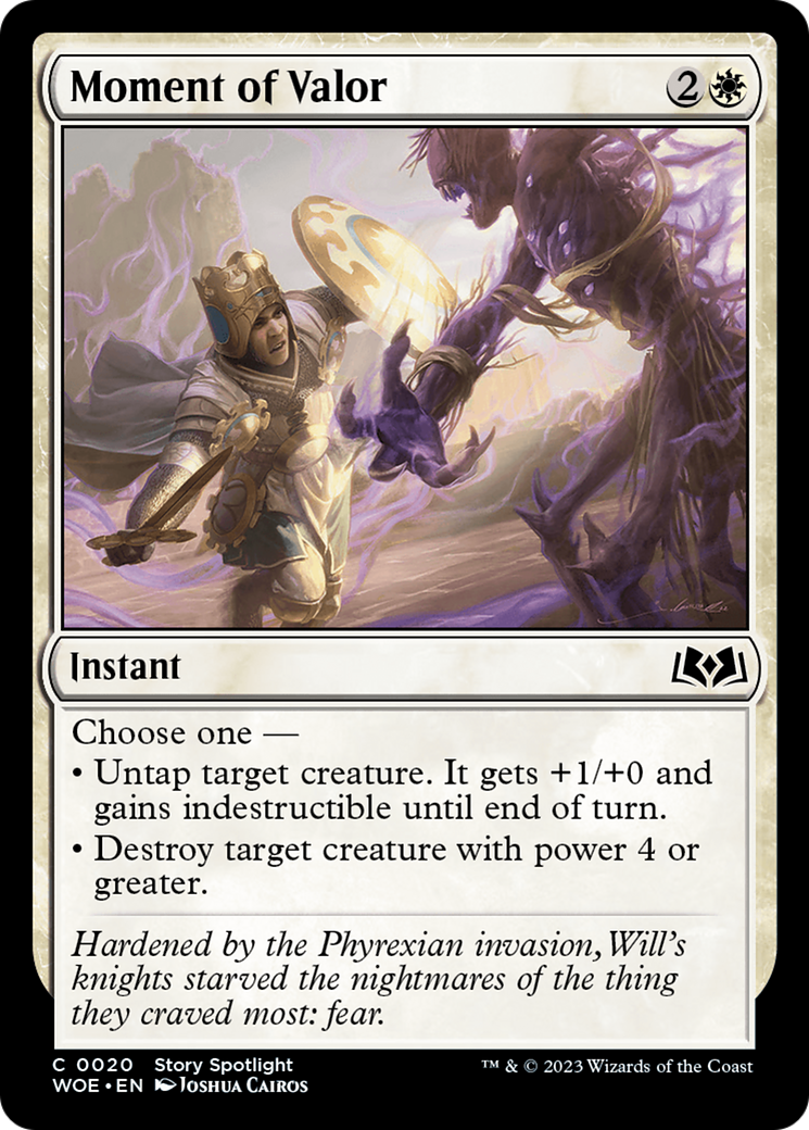 Moment of Valor [Wilds of Eldraine] | Dumpster Cat Games