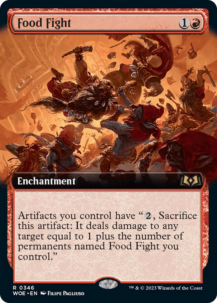 Food Fight (Extended Art) [Wilds of Eldraine] | Dumpster Cat Games