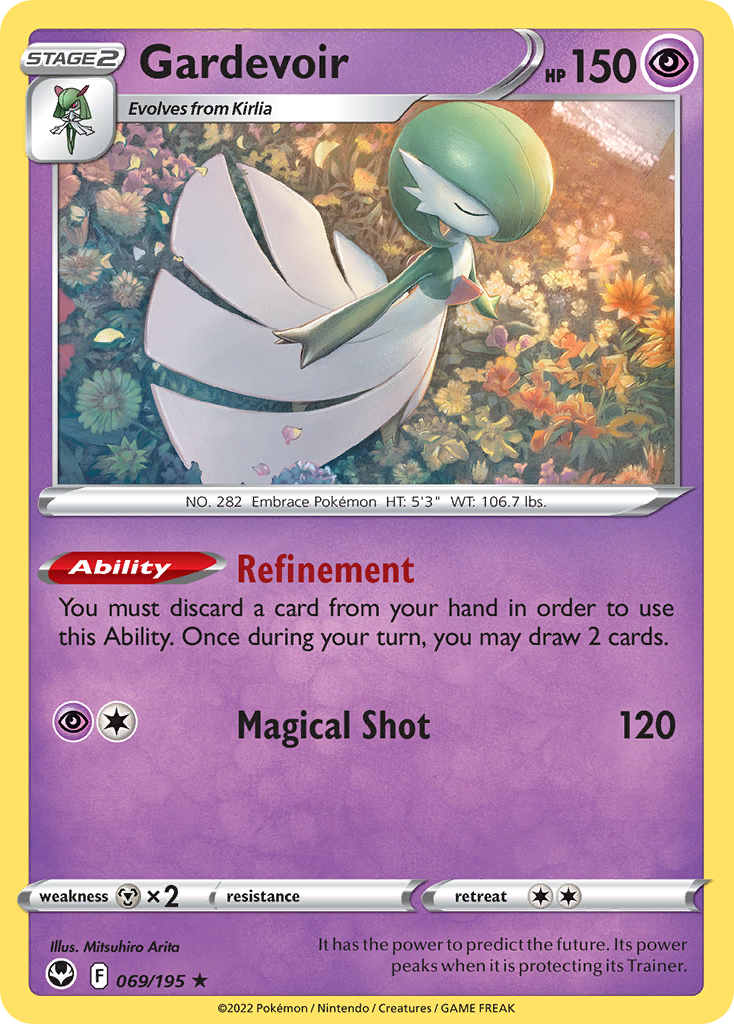 Gardevoir (069/195) (Theme Deck Exclusive) [Sword & Shield: Silver Tempest] | Dumpster Cat Games