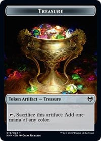 Treasure // Demon Berserker Double-Sided Token [Kaldheim Tokens] | Dumpster Cat Games