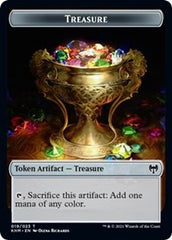 Treasure // Demon Berserker Double-Sided Token [Kaldheim Tokens] | Dumpster Cat Games