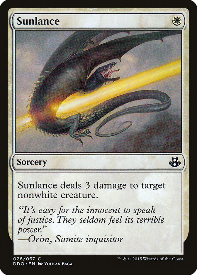 Sunlance [Duel Decks: Elspeth vs. Kiora] | Dumpster Cat Games