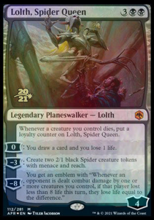 Lolth, Spider Queen [Dungeons & Dragons: Adventures in the Forgotten Realms Prerelease Promos] | Dumpster Cat Games