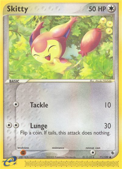 Skitty (71/109) [EX: Ruby & Sapphire] | Dumpster Cat Games