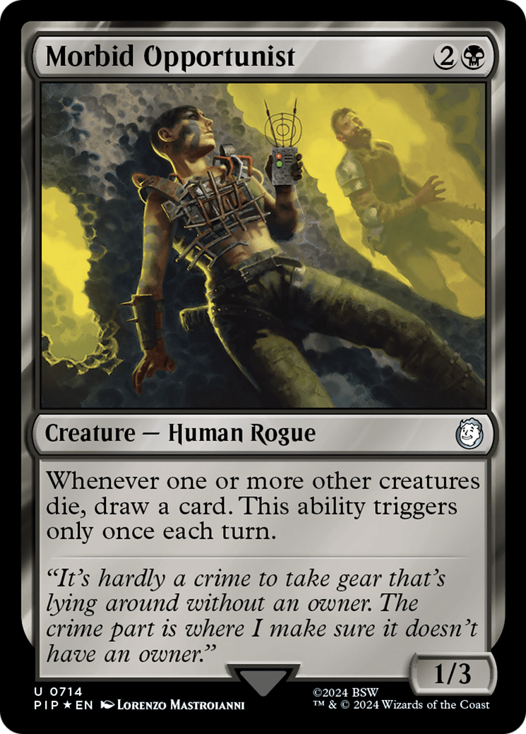 Morbid Opportunist (Surge Foil) [Fallout] | Dumpster Cat Games