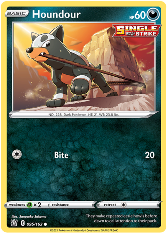 Houndour (095/163) [Sword & Shield: Battle Styles] | Dumpster Cat Games