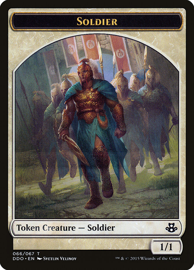 Soldier Token [Duel Decks: Elspeth vs. Kiora] | Dumpster Cat Games