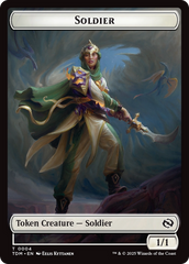 Solider (0004) // Solider (0005) Double-Sided Token [Tarkir: Dragonstorm Tokens] | Dumpster Cat Games