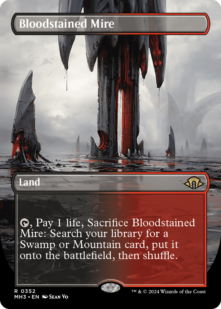 Bloodstained Mire (Borderless) [Modern Horizons 3] | Dumpster Cat Games