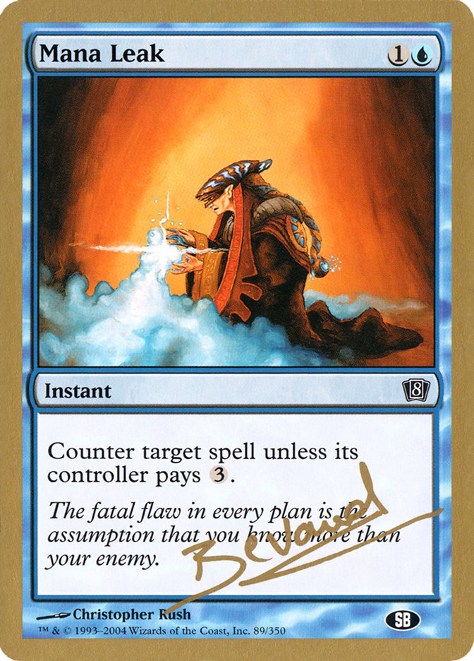 Mana Leak (Manuel Bevand) (SB) [World Championship Decks 2004] | Dumpster Cat Games