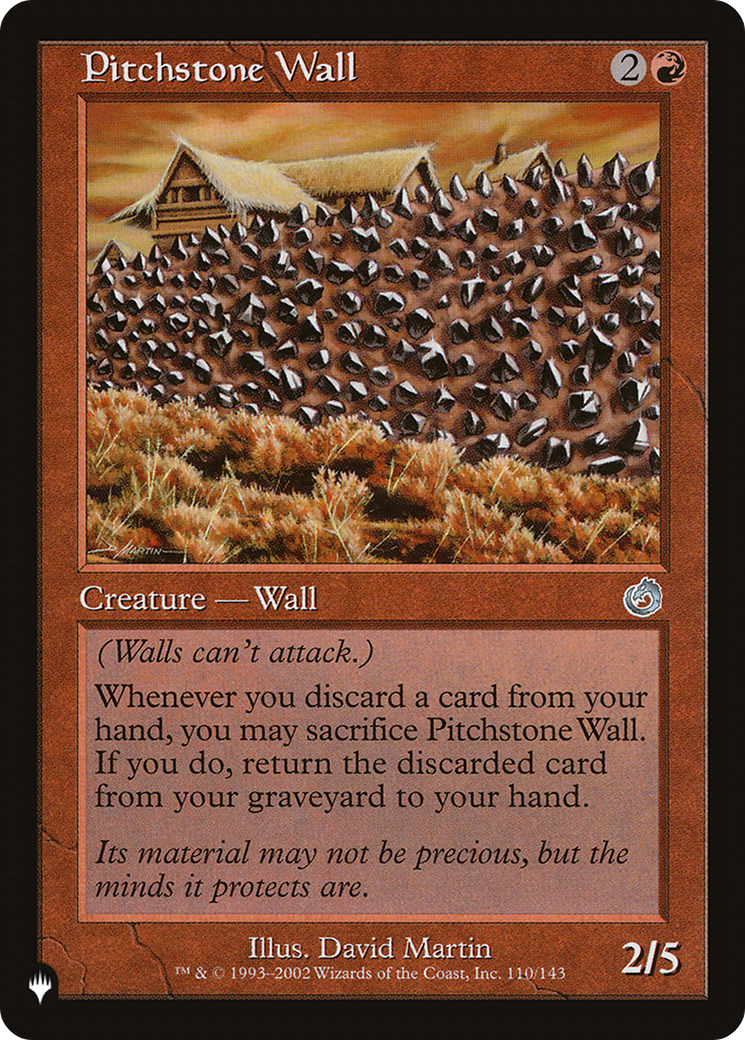 Pitchstone Wall [The List] | Dumpster Cat Games