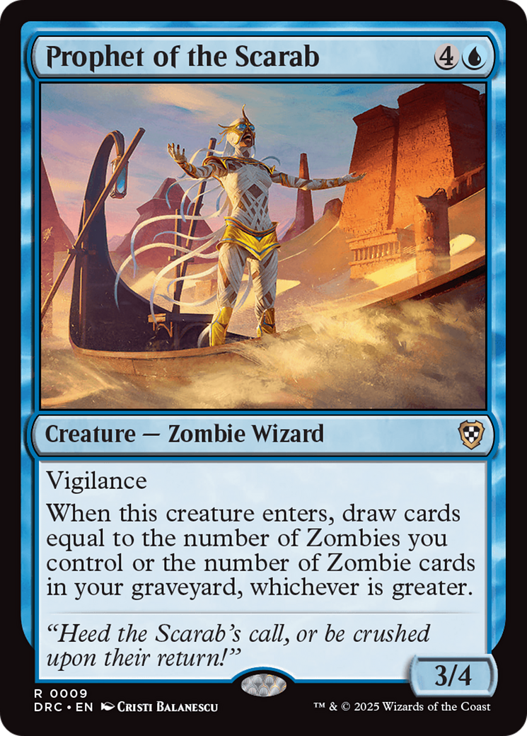 Prophet of the Scarab [Aetherdrift Commander] | Dumpster Cat Games