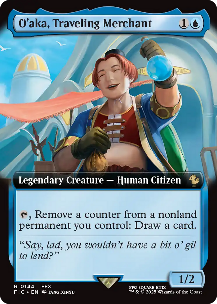 O'aka, Traveling Merchant (Extended Art) [FINAL FANTASY Commander] | Dumpster Cat Games