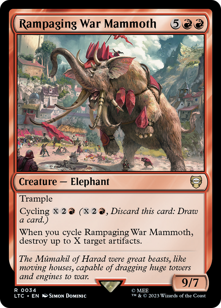 Rampaging War Mammoth [The Lord of the Rings: Tales of Middle-Earth Commander] | Dumpster Cat Games