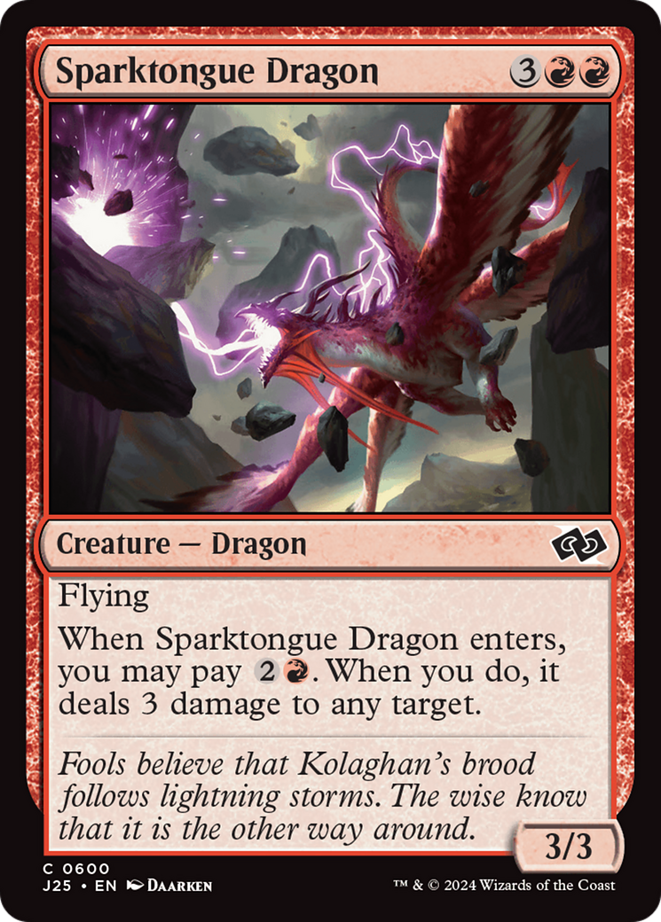 Sparktongue Dragon [Foundations Jumpstart] | Dumpster Cat Games