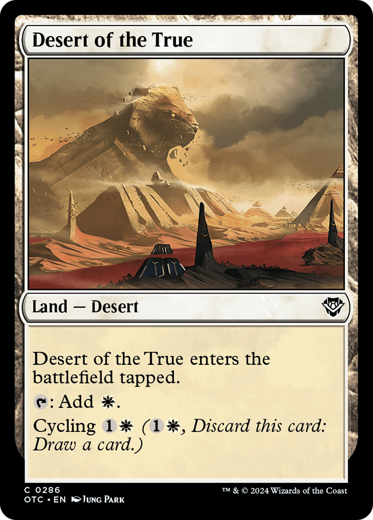 Desert of the True [Outlaws of Thunder Junction Commander] | Dumpster Cat Games