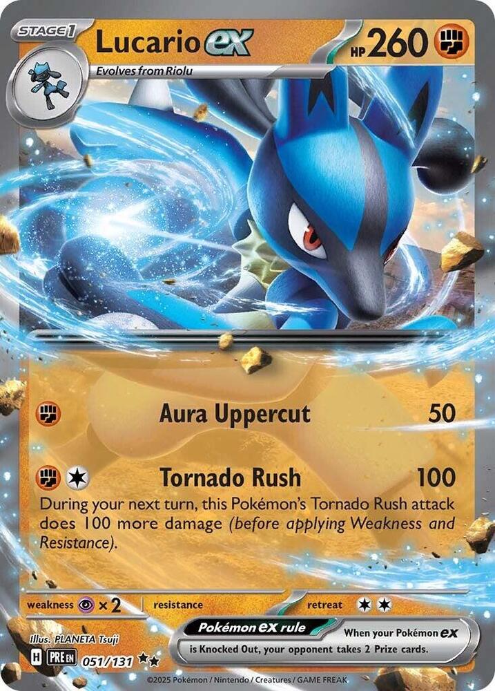 Lucario ex (051/131) [Scarlet & Violet: Prismatic Evolutions] | Dumpster Cat Games