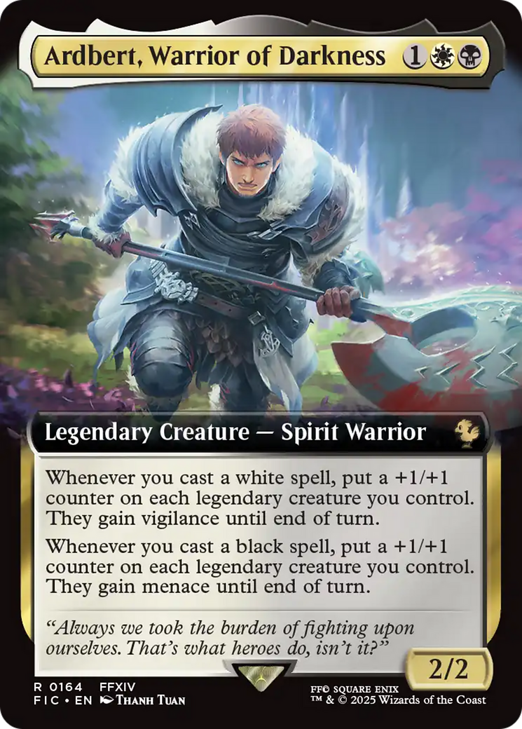 Ardbert, Warrior of Darkness (Extended Art) [FINAL FANTASY Commander] | Dumpster Cat Games