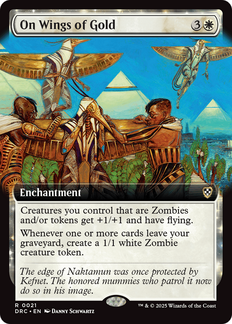 On Wings of Gold (Extended Art) [Aetherdrift Commander] | Dumpster Cat Games