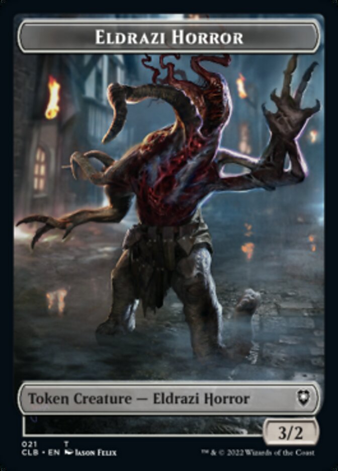 Horror // Eldrazi Horror Double-Sided Token [Commander Legends: Battle for Baldur's Gate Tokens] | Dumpster Cat Games