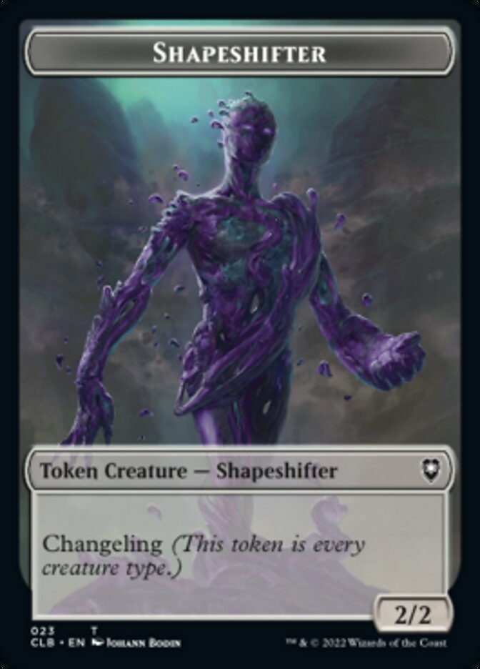 Kor Warrior // Shapeshifter (023) Double-Sided Token [Commander Legends: Battle for Baldur's Gate Tokens] | Dumpster Cat Games