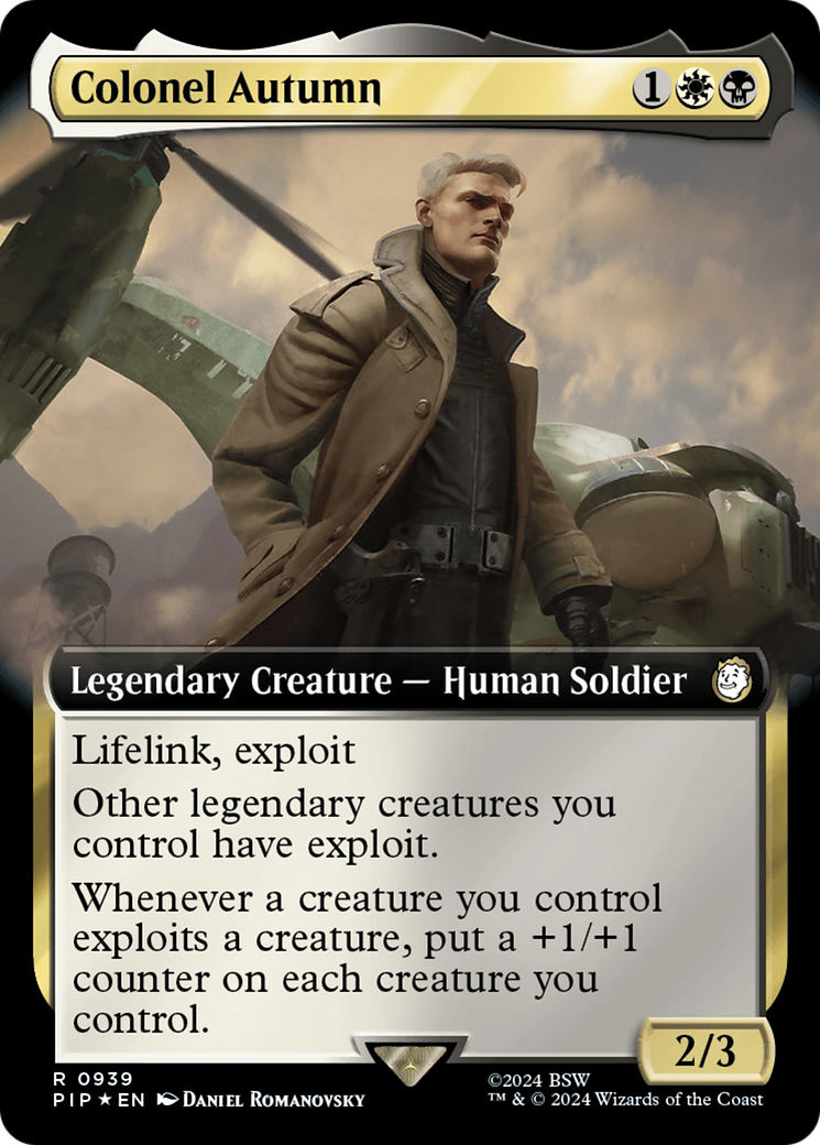 Colonel Autumn (Extended Art) (Surge Foil) [Fallout] | Dumpster Cat Games