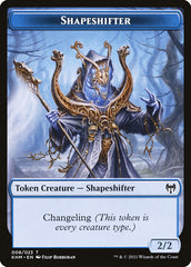 Human Warrior // Shapeshifter Double-Sided Token [Kaldheim Tokens] | Dumpster Cat Games