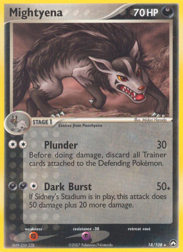Mightyena (18/108) (Theme Deck Exclusive) [EX: Power Keepers] | Dumpster Cat Games