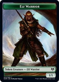 Elf Warrior // Shard Double-Sided Token [Kaldheim Tokens] | Dumpster Cat Games