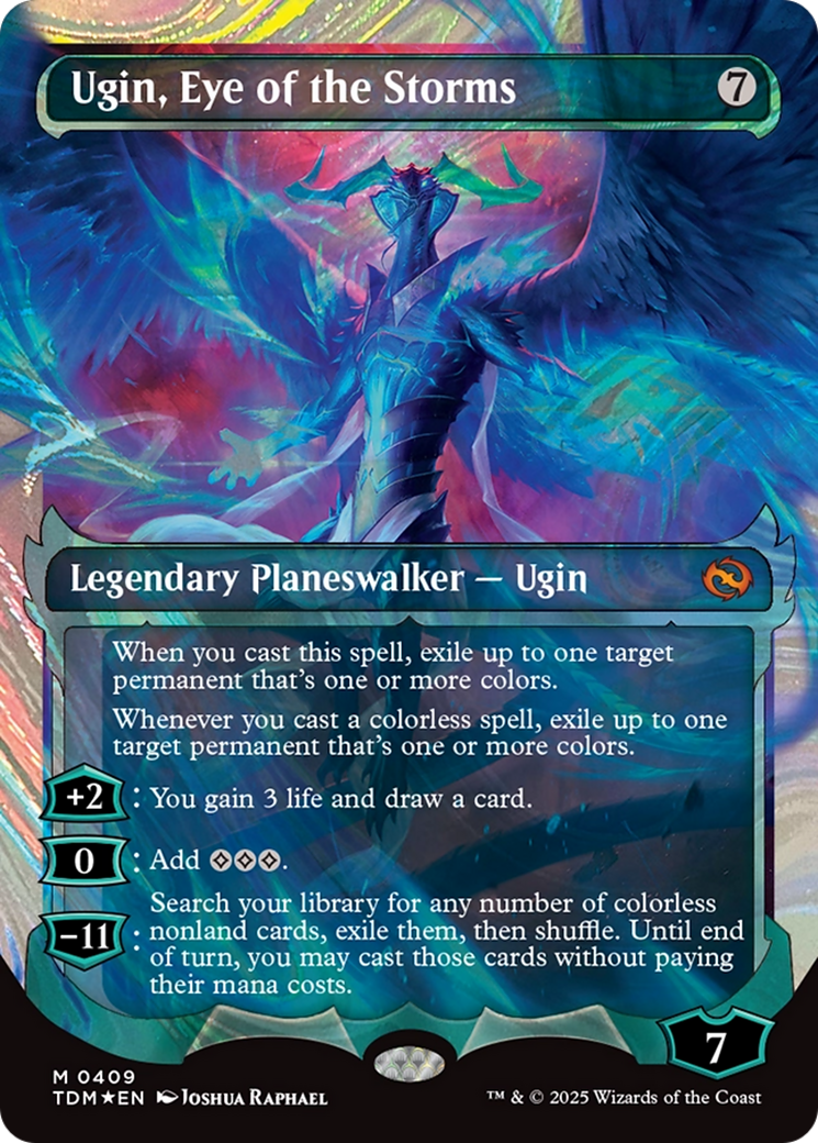 Ugin, Eye of the Storms (Showcase) (Halo Foil) [Tarkir: Dragonstorm] | Dumpster Cat Games