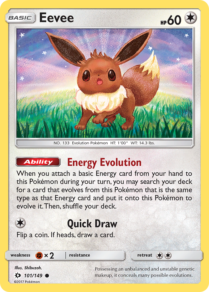 Eevee (101/149) [Sun & Moon: Base Set] | Dumpster Cat Games