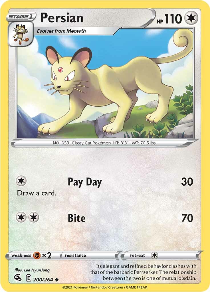 Persian (200/264) [Sword & Shield: Fusion Strike] | Dumpster Cat Games